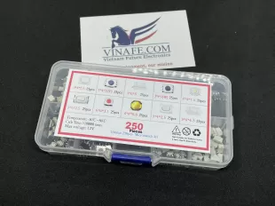 Hộp nút nhấn các loại, 10 loại, mỗi loại 25 cái